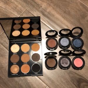 Morphe eyeshadow palette and Mac eyeshadows